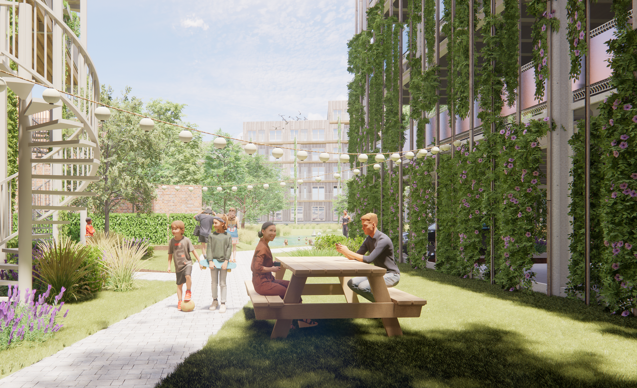 Ontmoeten in de binnentuin